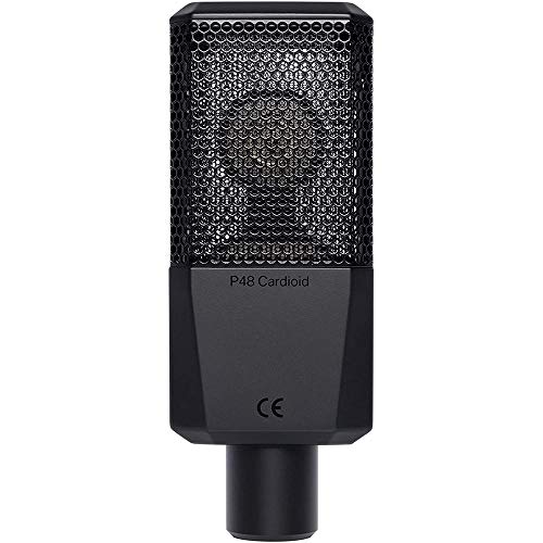 Lewitt LCT-240 Pro Condenser Microphone (Black) Bundle with Studio Monitor Headphone, Pop Filter & XLR Cable