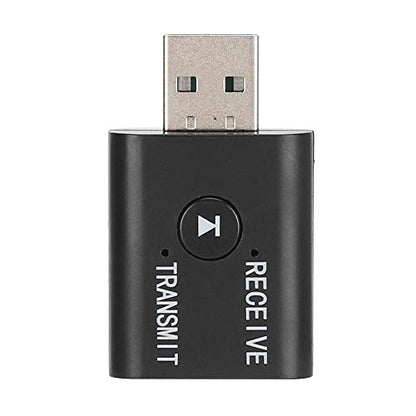 Bluetooth 5.0 Transmitter/Receiver Adapter 2 in 1 Powerful Function Bluetooth 5.0 Transmitter Receiver Independent Circuit Audio Adapter with 3.5mm Assist Cable