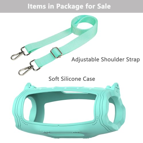 Silicone Cover Case for JBL Charge 6 Portable Bluetooth Speaker - color: Teal