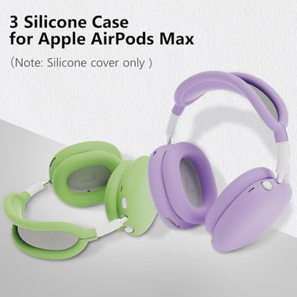 Cover Compatible with AirPods Max, Apple AirPod Max Ear Pad, Ear Cups and Headband Cover 3 in 1, Anti-Scratch Soft Silicone Headphone Accessories, Pink - color: Pink