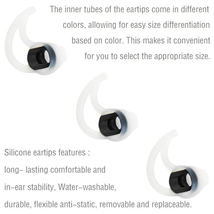 Silicone Earbud Tips Replacement Ear Bud Tips Compatible with Bose SoundSport Freestyle IE2 IE3 Headphone Ear Tips Rubber Tips Earbud Covers Large 3 Pairs - size: L