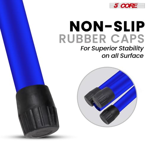 5Core Speaker Stands Pair PA DJ Tripod Heavy Duty w 35mm Mount Insert w Bag - color: Blue