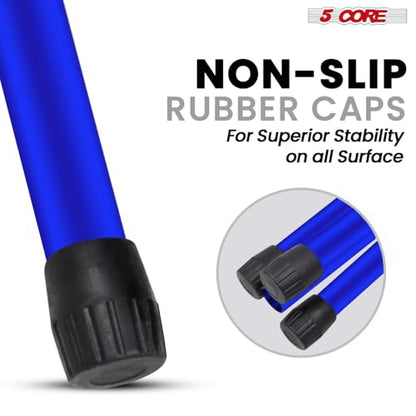 5Core Speaker Stands Pair PA DJ Tripod Heavy Duty w 35mm Mount Insert w Bag - color: Blue