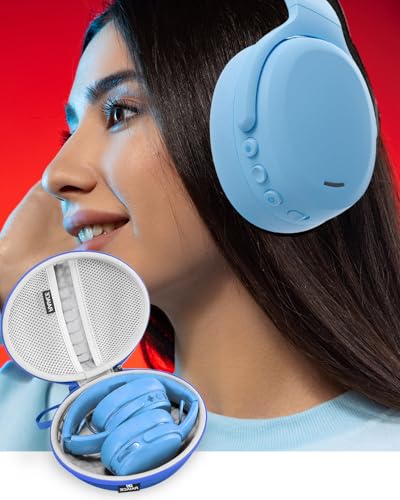 Hard Travel Carrying Case Compatible with Skullcandy Crusher Over-Ear Headphones. (Case Only, Not Include The Device) (Blue) - color: Blue