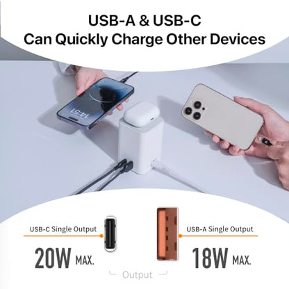 ADAM elements Mag 4 GaN 30W Magnetic 4-in-1 Charging Station, Wireless Desktop Charger for iPhone 17 16 15 14 Series, Apple Watch, AirPods & USB Devices (White)
