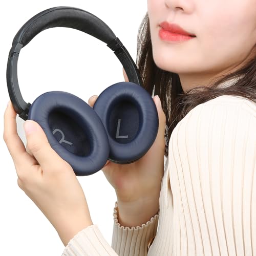 Replacement Ear Pads for Bose QuietComfort 45 QC35 QC35ii QC25 QC15 Over-Ear Headphones with Protein Leather& Memory Foam (Navy Blue) - color: QC45 Navy Blue