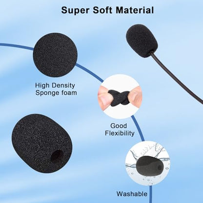 Headset Mic Cover Replacement Microphone Windscreen for Headphones(10 Pack) | Foam Mic Cover, Pop Filter for BlueParrott B250 B350 B450 B550 B650 S450 Turtle Beach Recon 50 Razer BlackShark V2 X Headsets