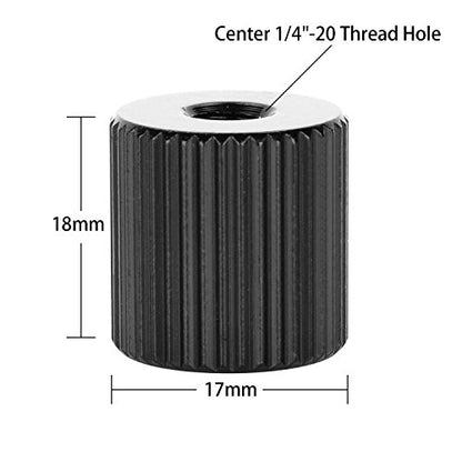 2Pack ChromLives Tripod Nut Barrel Nut Connection Nut with 1/4''-20 Thread Hole for Articulating Magic Arms Tripod Rigs Replacement - size: 2pack tripod nut