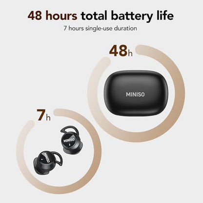 MINISO MS217 Sleep Earbuds, 4-1 Translation Earbuds with 165 Language & 8 Mode, Passive Noise Cancelling for Side Sleepers, Soft and Snug Fit, Stable Wireless Bluetooth 6.0 for Sleep, Work, Learn