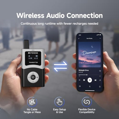 Retekess T130U(4nd Gen T130)Tour Guide System, Translation System(1TX 15RX) | for Church,School,Travel, with 17-Slot Charge Case, Digital mode, 200M, 40H, Less Interference voice, Wireless connection - style: 15 with Charge Case