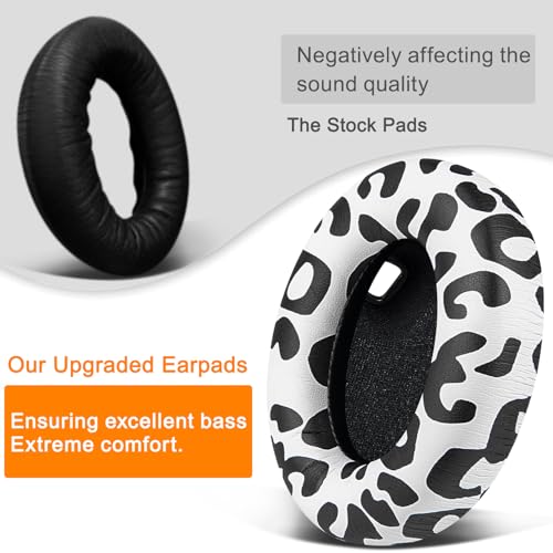 SOULWIT Replacement Earpads for Sony WH-1000XM4 (WH1000XM4) Headphones, Ear Pads Cushions with Noise Isolation Foam, Added Thickness, Without Affecting Sensor - Snow Leopard - color: Snow Leopard