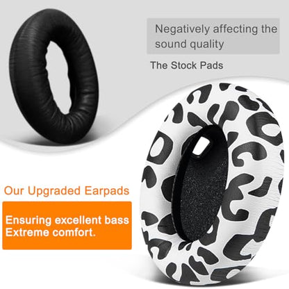 SOULWIT Replacement Earpads for Sony WH-1000XM4 (WH1000XM4) Headphones, Ear Pads Cushions with Noise Isolation Foam, Added Thickness, Without Affecting Sensor - Snow Leopard - color: Snow Leopard