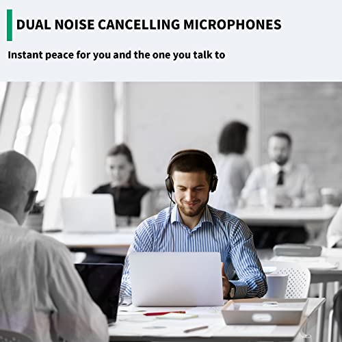 Yealink UH38 USB-A Wired & Bluetooth Headset,Teams Certified,Inline Control | Computer Stereo Headphones, Noise Cancelling Microphone,PC/Laptop/Mac/Tablet/Cell Phone, Call Center, Office, Busylight - style: USB Bluetooth Headset