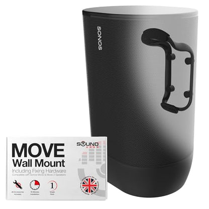Move Speaker Wall Mount Bracket, Weatherproof, Black | Compatible with Sonos Move & Move 2, Including Mounting Accessories - color: Black
