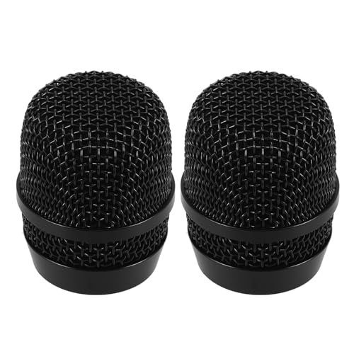 2Pcs Microphone Metal Head Cap Replacement Compatible for Beyer - Mesh Wireless Mic Grille Ball Head - Microphone Grille Ball for KTV - size: 6.50X5.50X5.50CM