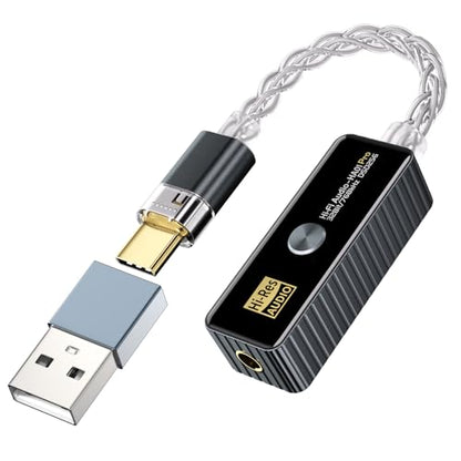 Daakro Headphone Amplifier - USB C to 3.5mm HiFi Audio Adapter 32bit/768KHz,Plug and Play Hi-res Audio Amp,Portable DAC & Headphone Amplifier Compatible with Android/iOS/Windows/Mac System