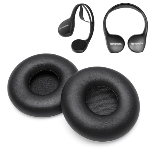 Ear Pads Soft Protein Leather Compatible with Toyota 4Runner, Highlander, Sequoia, Land Cruiser, Venza, Scion xb, Camry, Tundra, Rav4 Wireless Headphone DVD Systems Headset Cushion Earpads