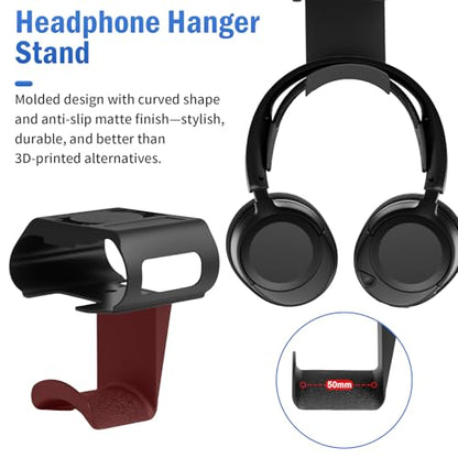 Under Desk Mount for SteelSeries Arctis Nova Pro, Elite and Omni Wireless Gaming Headset, Magnetic Base Station Holder for Arctis Nova Pro Wireless with Headphone Hanger Stand - style: Base Station Mount + Headphone Hanger