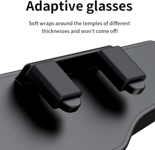 Glasses Headphones Clip-on Wireless Open-Ear Speakers for Any Eyewear with HD Stereo 8H Battery & Touch Control – Invisible Audio Upgrade for Work, Sports & Driving Black