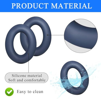 Adhiper Silicone Sweat Case Cover for Sony WH-1000XM4, WH-1000XM3 Headphones,Embody Headphone Case Covers for Earpads/Headband/Shell, Sweatproof Soft Silicone Accessories（Blue） | Soft Silicone Case, 3-in-1 Headphone Covers with Ear Cover & Headband Cover