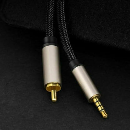Digital Coaxial Audio Video Cable with Gold-Plated Connectors, 3.5mm Male SPDIF for HDTV, Pure Copper Wire, Optional 1m or 2m Length(2M)