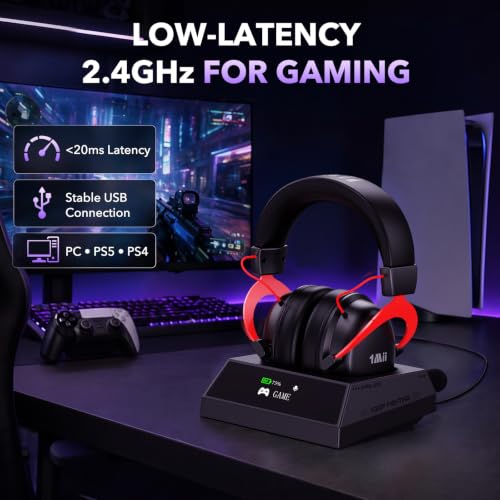 1Mii Aurisonic GX Wireless Gaming Headset for PC/PS5/PS4 with Charging Base