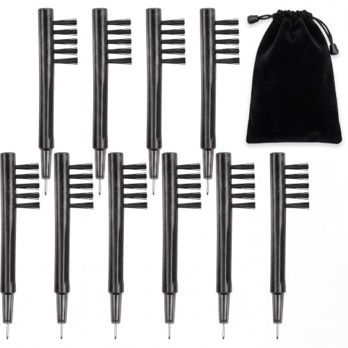 Mudder 12 Pieces Hearing Aid Cleaning Tools Kits Hearing Aid Amplifier Cleaner Brushes Accessories with Wax Loop and Magnet Gifts for Relatives and Friends