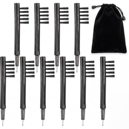 Mudder 12 Pieces Hearing Aid Cleaning Tools Kits Hearing Aid Amplifier Cleaner Brushes Accessories with Wax Loop and Magnet Gifts for Relatives and Friends