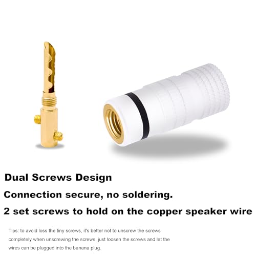 BFA 4mm Banana Plugs Speaker Connectors 8pcs