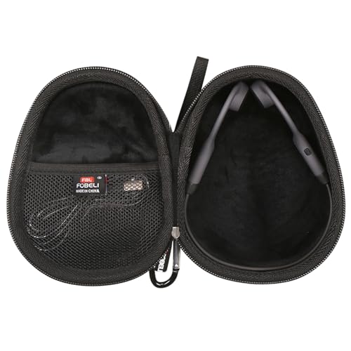 FBLFOBELI Kids Headphone Case for BAICLUD/Mehomeli/JusTalk/iClever/LOBKIN | Hard EVA Shell, Kids Bluetooth Air Conduction Open Ear Headphones Case, Shockproof & Water-Resistant, Black - color: Black