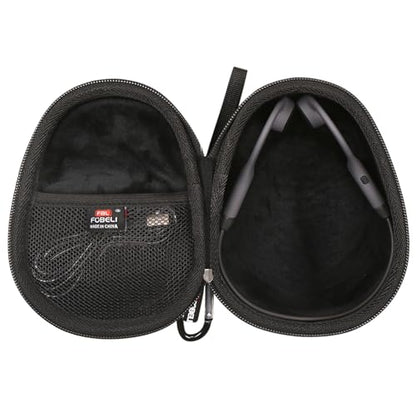 FBLFOBELI Kids Headphone Case for BAICLUD/Mehomeli/JusTalk/iClever/LOBKIN | Hard EVA Shell, Kids Bluetooth Air Conduction Open Ear Headphones Case, Shockproof & Water-Resistant, Black - color: Black