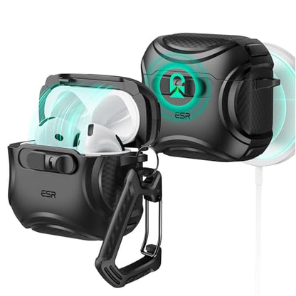 ESR for AirPods 5/4 Case, Compatible with MagSafe, Drop-Proof Lock, Black - color: Black, size: AirPods 5&4 Case