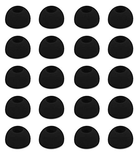 Zotech 20 Pcs Silicone Replacement Ear Buds Tips Black (Large) - size: Size: Large - Shape: Standard