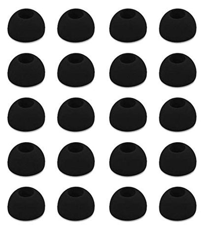 Zotech 20 Pcs Silicone Replacement Ear Buds Tips Black (Large) - size: Size: Large - Shape: Standard