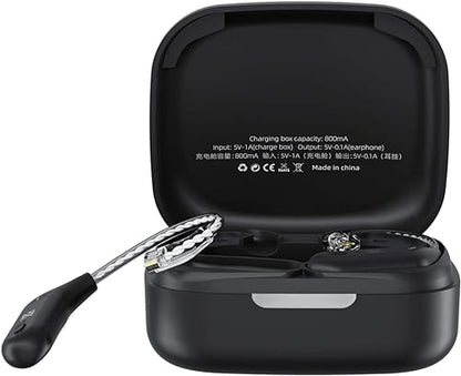 KZ AZ09 Bluetooth 5.2 IPV5 Waterproof Noise Reduction Bluetooth Module Upgrade Cable Ear Hook for ZSX/ZSN/ZSNPRO/ZSNProX/ZS10PRO/AS12/AS16/ZAX/ZAS/DQ6(C pin) - color: AZ09-C,Black