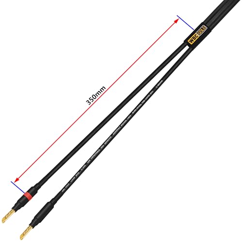WORLDS BEST CABLES 30 Foot WBC-GOLD-LOCAP-SPKR-12 AWG - Low-Capacitance - Low-Inductance - High Purity OFC - Audiophile HiFi Speaker Cable Pair with Eminence Gold Banana Plugs - size: 30 FT, style: 2 Cables - Banana-Banana