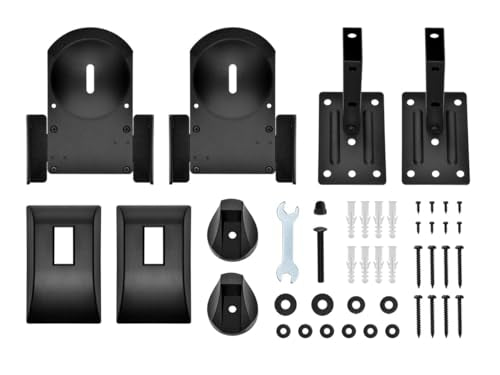 Monoprice Universal Bookshelf Speaker Wall Mount Brackets, Swivel, Tilt, Dual Side Clamping, Large Bookshelf/Surround Sound Speakers up to 55 lbs., Pair