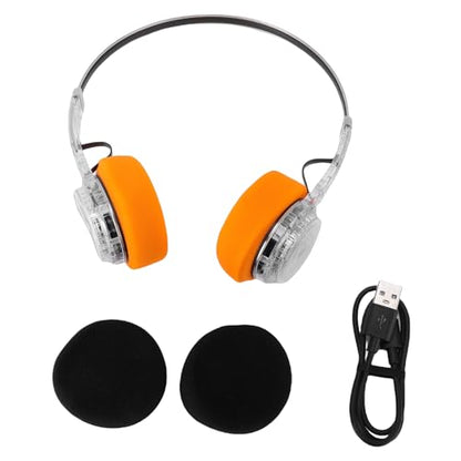 Over Ear Headphones, Wireless Headphones, Retro Sports Headphone with Adjustment Extendable Metal Headband & 6 Degree Adjustable Earcups for Prolonged Wearing