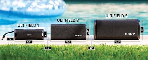 Sony ULT Field 1 Wireless Bluetooth Portable Waterproof Speaker, Orange | 12 Hr Battery, IP67 Rated Waterproof, Dustproof, Shockproof Rustproof, Detachable Strap, Hands-free Calling, Enhanced Bass - color: Orange, style: ULT Field 1