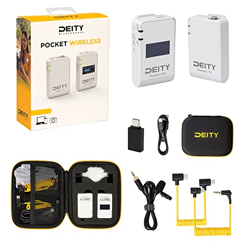Deity Pocket Wireless Microphones Lavalier Microphone 2.4Ghz White