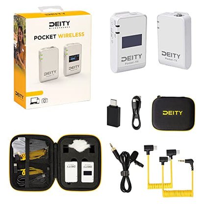 Deity Pocket Wireless Microphones Lavalier Microphone 2.4Ghz White