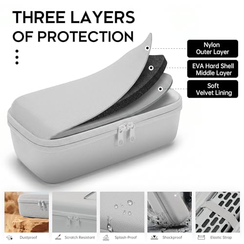 Hard Travel Case Compatible with Turtlebox Ranger Outdoor Portable Bluetooth 5.4 Speaker(Only Case) - color: silver