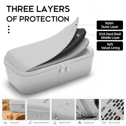 Hard Travel Case Compatible with Turtlebox Ranger Outdoor Portable Bluetooth 5.4 Speaker(Only Case) - color: silver