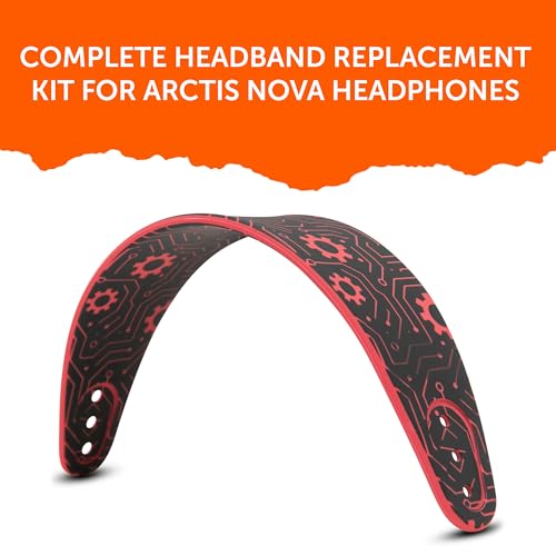 WC HeadbandZ Arctis Nova - Upgraded Silicone Headband for Arctis Nova Headsets by Wicked Cushions - Enhanced Flexibility, Comfort, and Style with Matching Earpad Designs | Techne - color: Techne