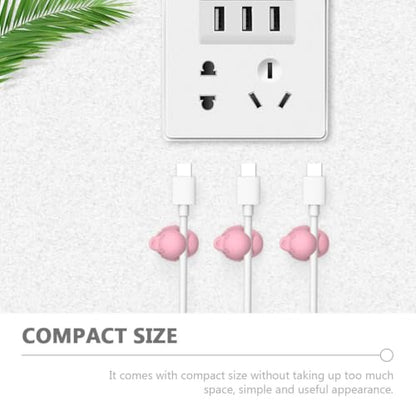Homoyoyo Duck Self-Adhesive Cable Clips 8 Pcs Cartoon Cable Holders for Desk Wall and Car Cute Cord Management for Charger Cables and Wire Organization Compact Manager