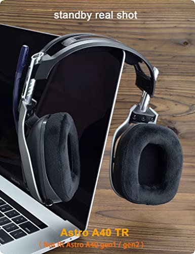 Defean Velour Earpads for Astro A40 TR Headset | A40 TR Mod Kit Ear Cushions and Headband, Upgrade High-Density Noise Cancelling Foam, Added Thickness