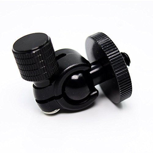 Koolehaoda Mini Ball Head 360° Swivel with 1/4" to 3/8" Adapter for Camera | Tripod Ball Head Mount CNC Aluminum Swivel Adapter for DSLR Video Light Flash Microphone Monopod 3 kg Load - size: 1/4 to 3/8 Connector