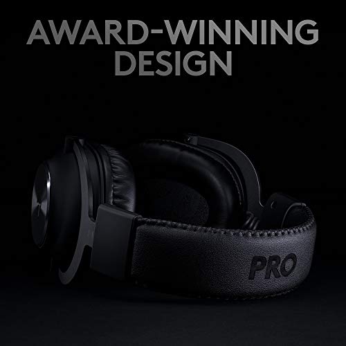 Logitech G PRO X Wireless Lightspeed Gaming Headset with Blue VO!CE Mic Filter Tech, 50 mm PRO-G Drivers, and DTS Headphone:X 2.0 Surround Sound (Renewed)