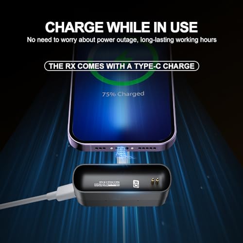 LENSGO Professional Wireless Microphone for iPhone, iPad, Android, Lavalier Microphone for Video Recording with USB-C for Content Creators