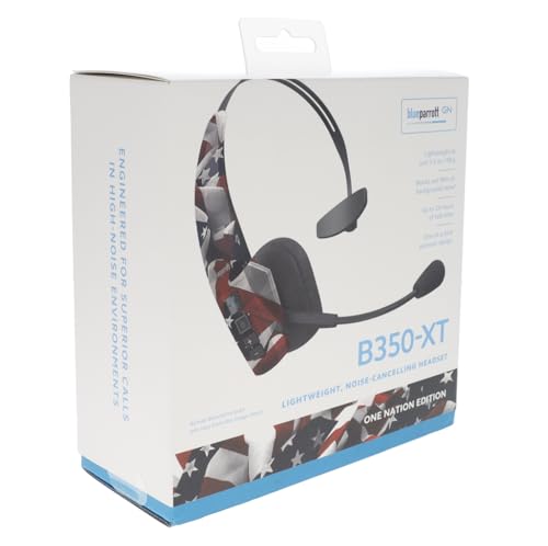 BlueParrott B350XTFLAGON One Nation Traditional Noise Cancelling Bluetooth Headset - Flag Design